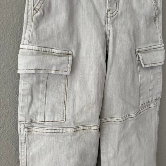 Art Class Wide Leg Cargo Jeans - White/Grey - 8 - Picture 3 of 8